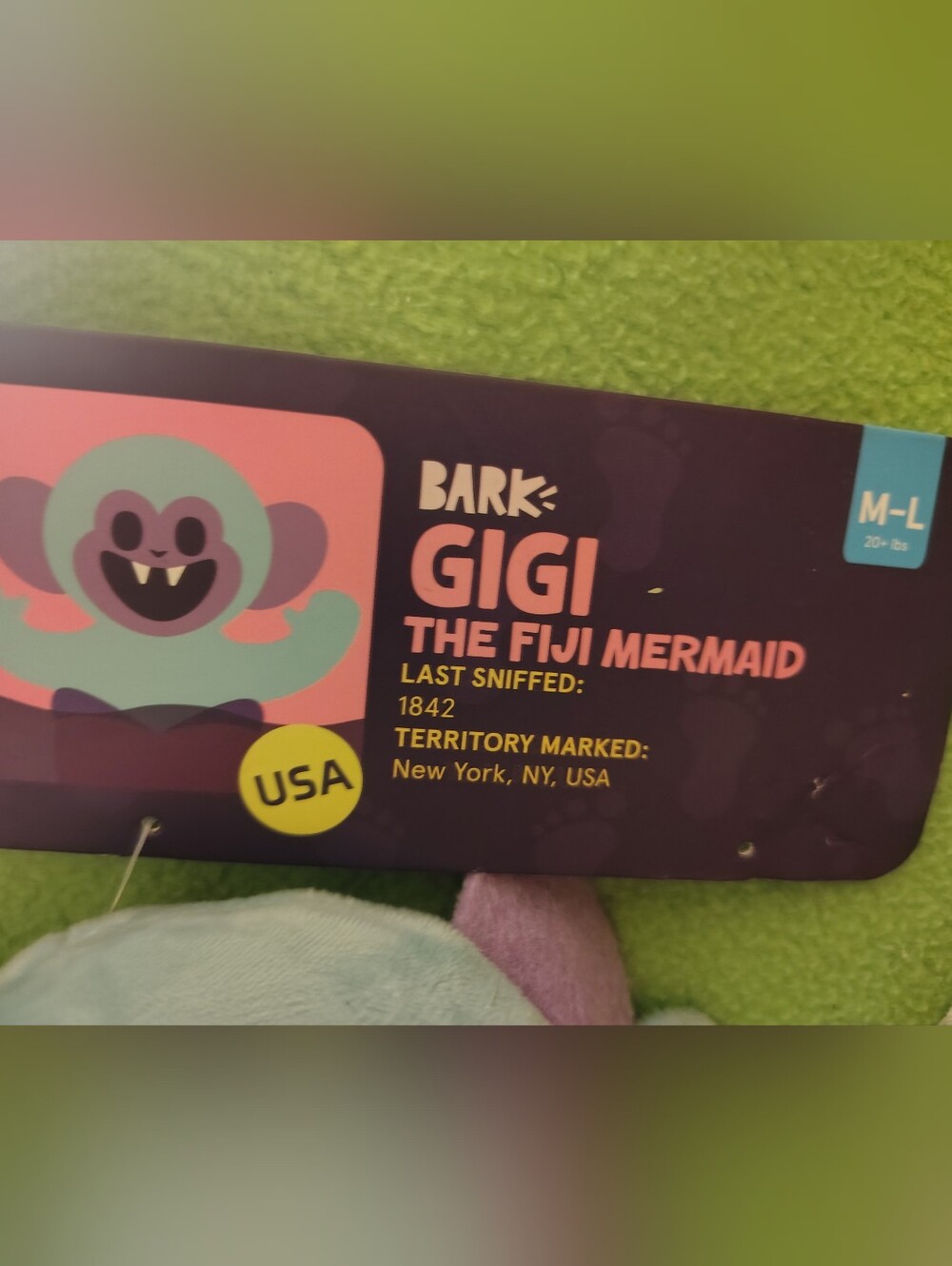 BARK BarkBox Plush Dog Toy Lot Trio Gigi Fiji Mermaid Turkey Tim & Drooly Guitar - Picture 12 of 16